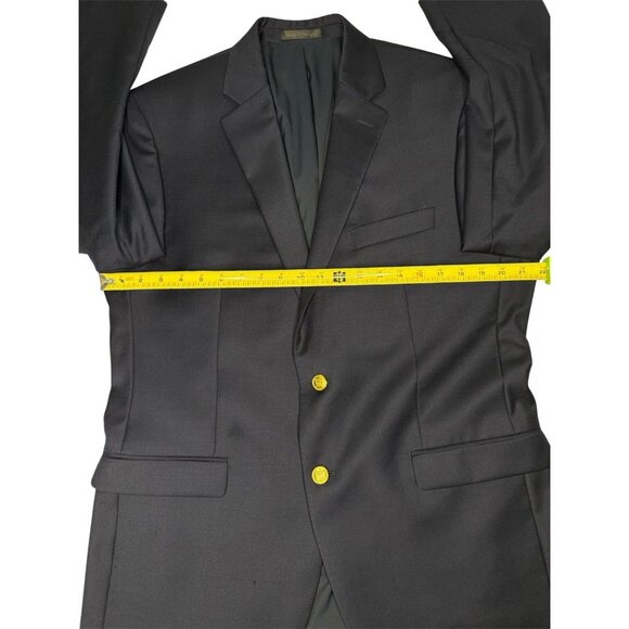 Lauren Ralph Lauren 42R Navy Wool Blazer Gold Button Sport Coat Classic Fit - Picture 14 of 15